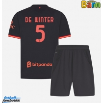AC Milan Koni De Winter #5 Tredjedraktsett Barn 2026-27 Kortermet (+ Korte bukser)